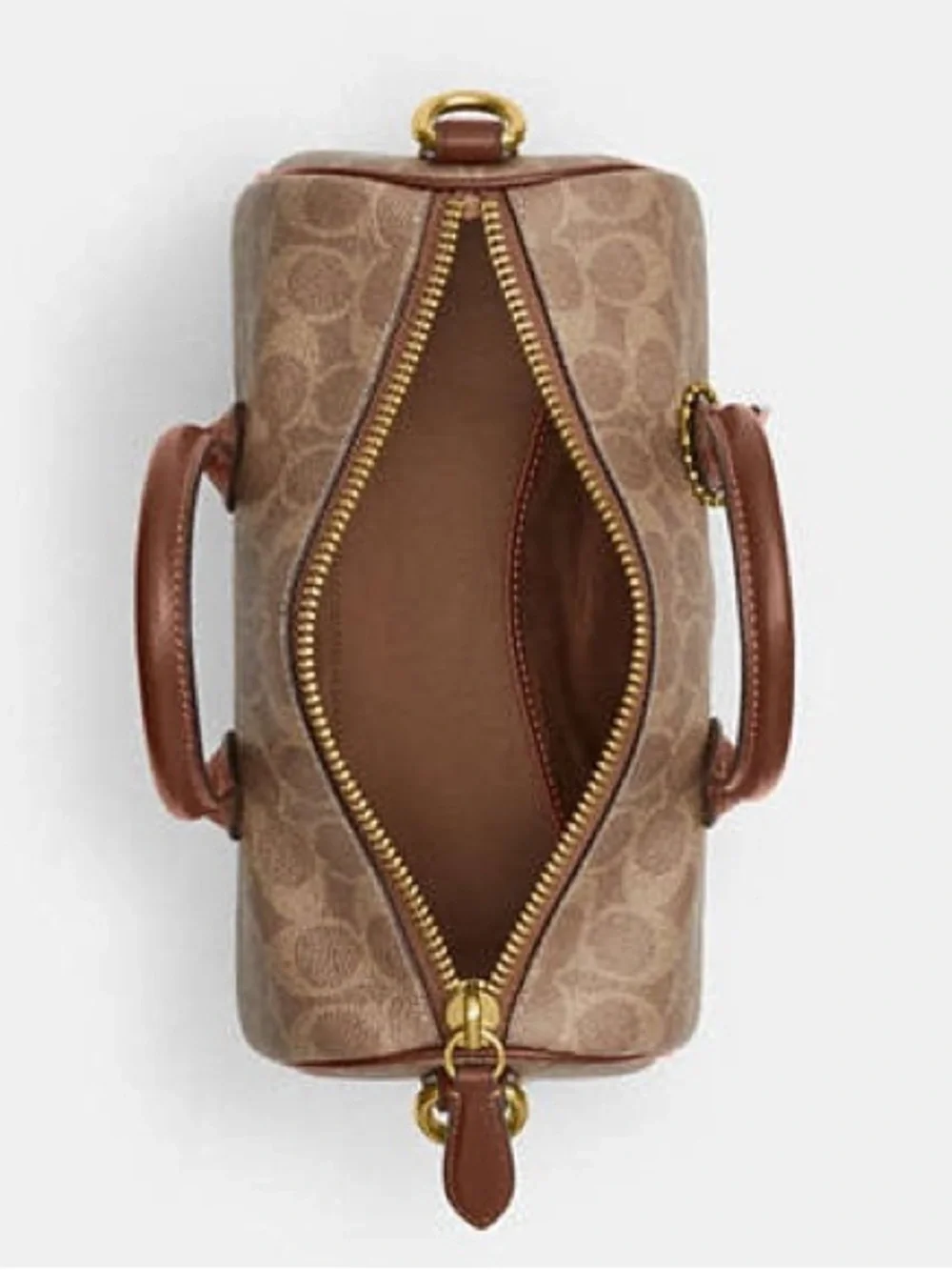 Coach Compass 25 Signature Canvas Satchel Crossbody Bag CCF49